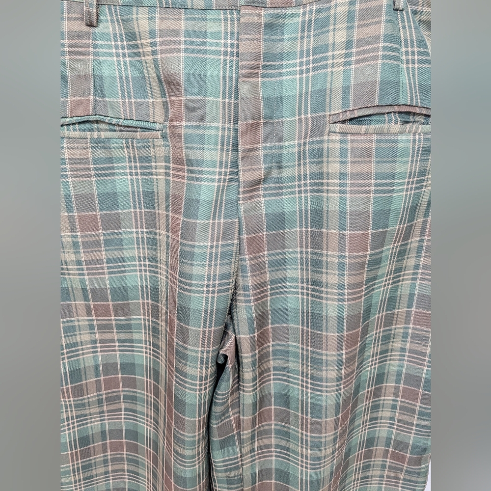 Green Plaid Pants - Picture 2 of 5
